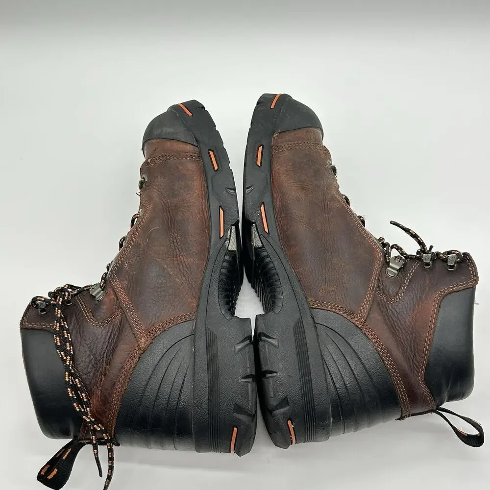 Timberland Pro Endurance 6” Steel Safety Toe Work Boots Brown Leather Mens 11.5